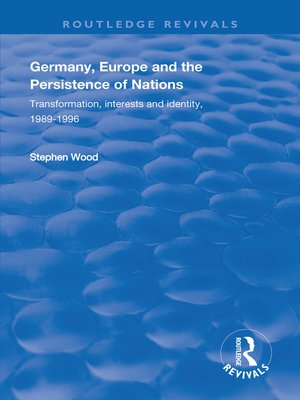 cover image of Germany, Europe and the Persistence of Nations